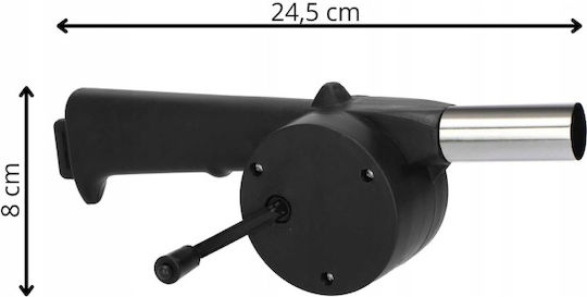 Manual Blower Lighting Grill Fire Fireplace Crank 25 Cm Black