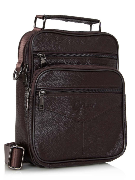 Herren Ledertasche Schulter / Crossbody Schwarz