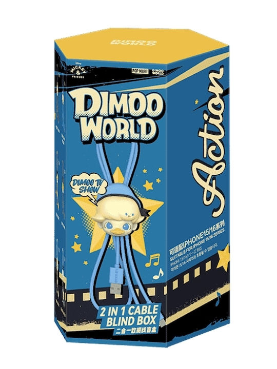 Pop Mart Dimoo World X Disney Series 2 In 1 Cable Blind Box 1pc Random Selection