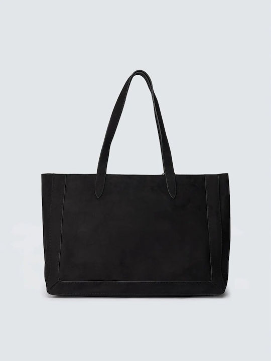 Velvet Geantă Tote Dama Neagră