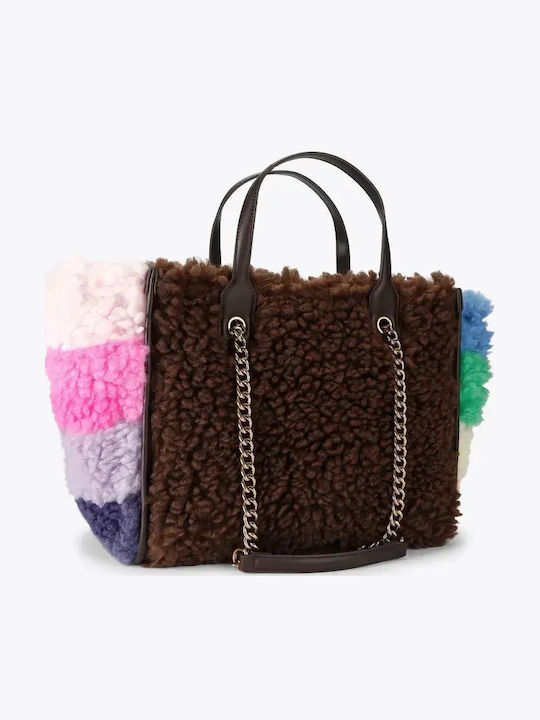 Geantă Shopper de Damă din Blană Multicoloră