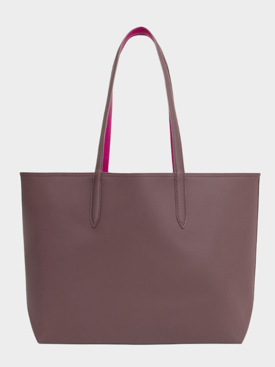 Damen Stoff Tote Tasche Krokodilmuster Braune