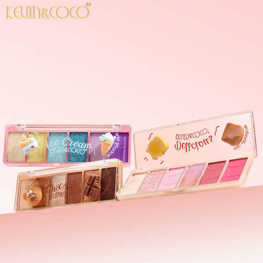 Kevin&Coco Mehrfarbige Lidschatten Palette mit Matte Creme-Formulierung