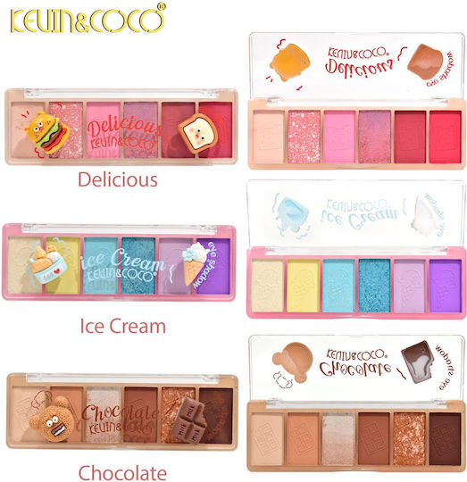 Kevin&Coco Paletă cu Fard de Pleoape Matifiant în Formă Solidă Delicious