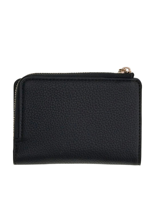 Kleines Stoff Damenbrieftasche Schwarz