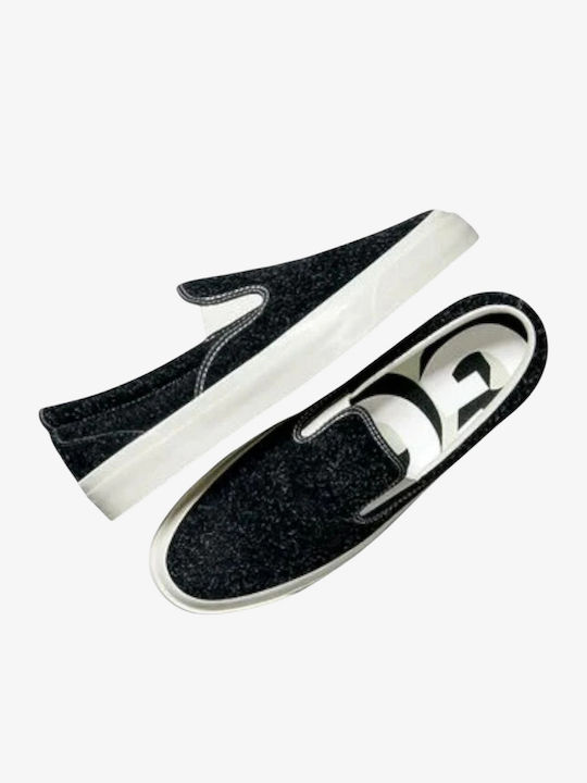 Slip-on-uri pentru bărbați din material textil negre