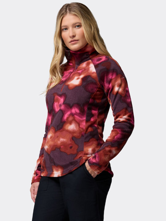Glacial Iv Winter Women's Fleece Blouse with Zipper Red