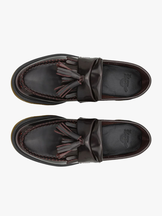 Adrian Loafers Dama din Piele în Culoare Roșie
