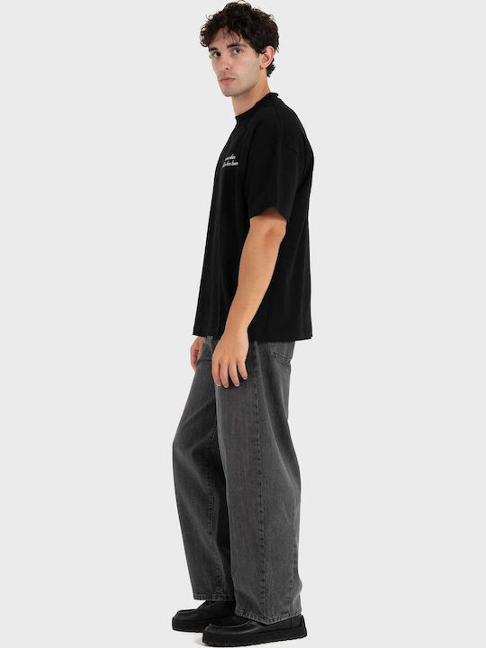 Herrenbluse Kurzarm Schwarz T-Shirts