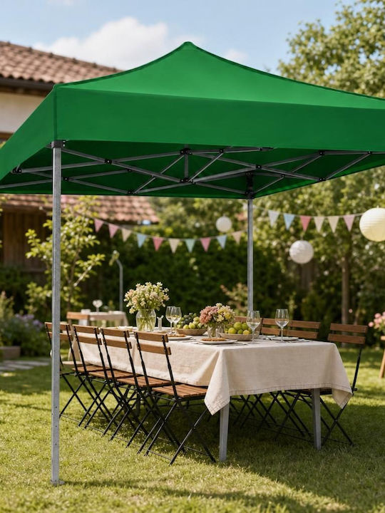 Gazebo Pliabil De Grădină Verde 3x3m