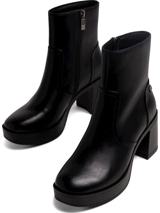 Women's Ankle Boots with Medium Heel Black
