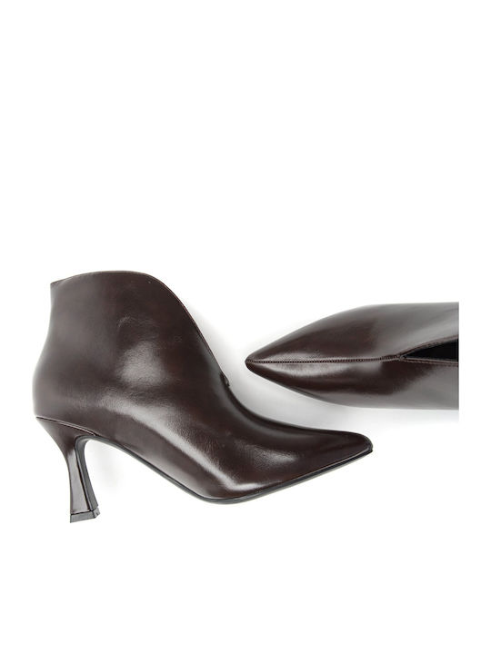 Women's Ankle Boots with High Heel Brown