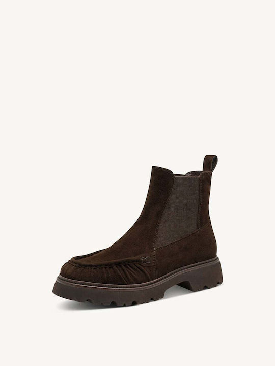 Leather Women's Ankle Boots Brown