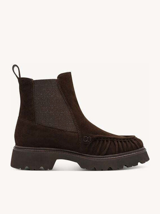 Leather Women's Ankle Boots Brown