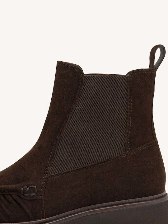 Leather Women's Ankle Boots Brown