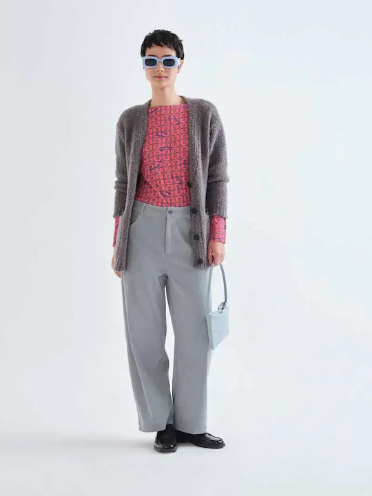 Damen Kordhose in Gerader Beinstil Hellblau