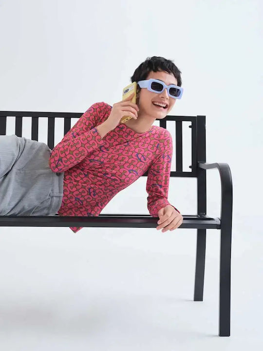 Damen Kordhose in Gerader Beinstil Hellblau