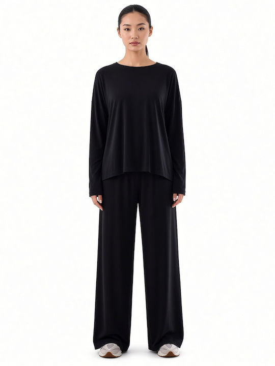 Women's High Rise Pantaloons in Straight Leg Black