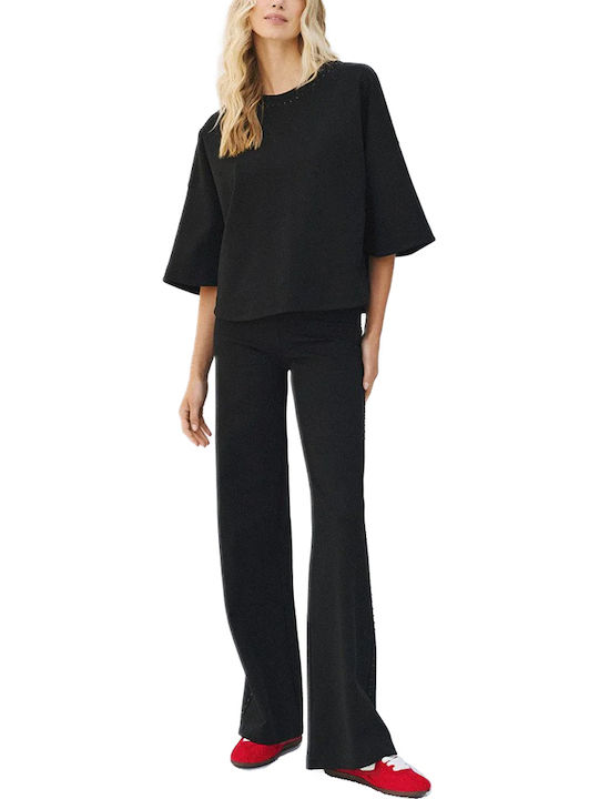 Damenhose in Gerader Schnitt Schwarz