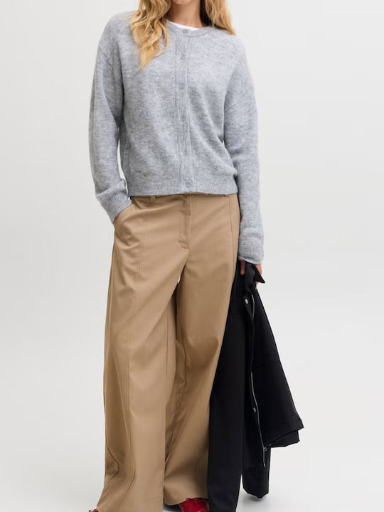 Damen Stoffhose in Baggy Bein Stil Petrified Oak