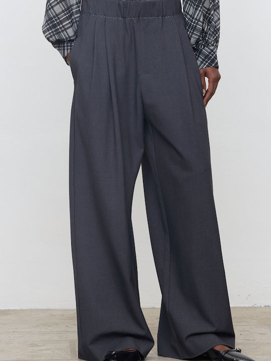Damenhose mit Gummiband Grau