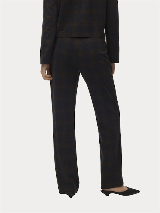 Damenhose in Navy mit Schokoladentorte Check Stil in Hochgebirge Schnitt