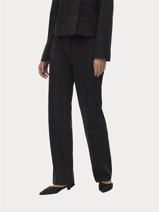 Damenhose in Navy mit Schokoladentorte Check Stil in Hochgebirge Schnitt