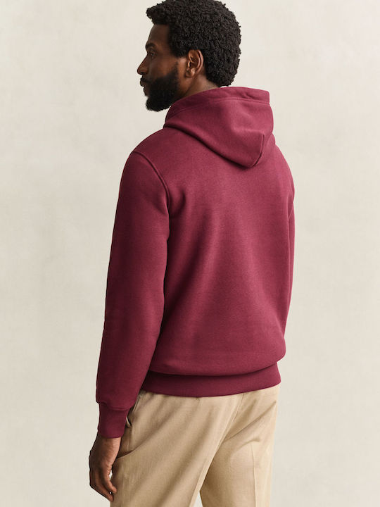 Gant Gant Sweatshirt Für Herren Mit Kapuze Deep Grape Wine