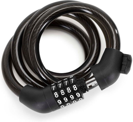 Bicycle Anti-theft Lock Metal Cable Combination Lock Frame Mount Holder 95 Cm Black