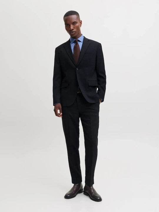 Sacou de iarnă pentru bărbați cu croială slim Dark Navy