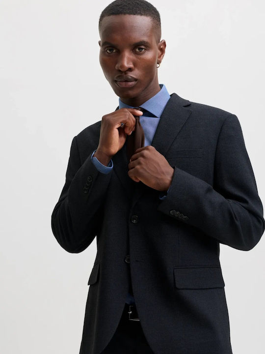 Sacou de iarnă pentru bărbați cu croială slim Dark Navy