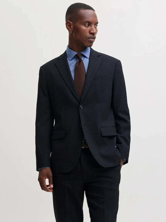 Sacou de iarnă pentru bărbați cu croială slim Dark Navy