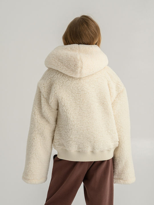 Kids Sports Short Jacket Off White