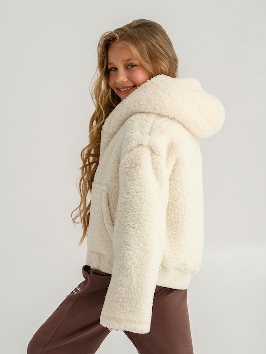 Kids Sports Short Jacket Off White
