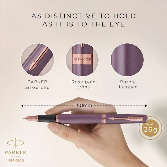 Parker Πένα Γραφής Medium Μωβ με Μωβ Μελάνι