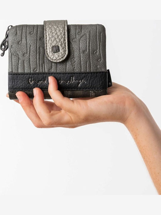 Kleines Damenbrieftasche mit RFID Grau