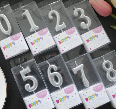 Lumânare De Tort Flippy Număr 7 Design Petrecere 4.5 X 2.5 Cm Parafină Argintie