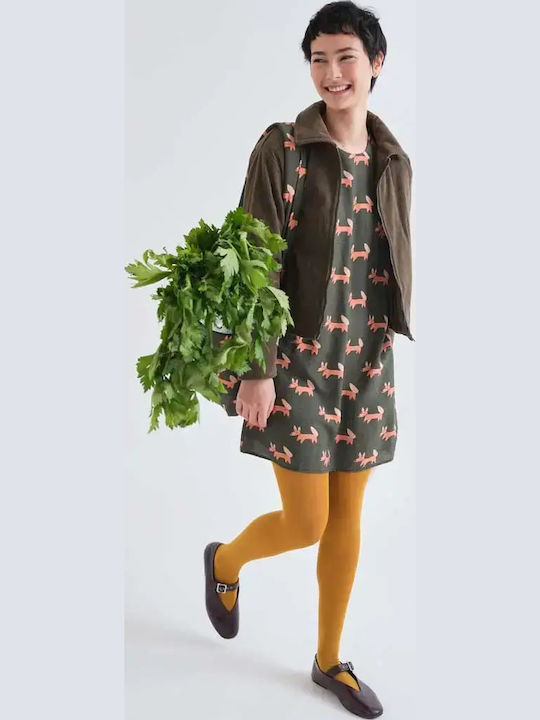 Mini Shirt Dress Green