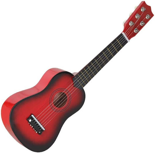 Chitară Pentru Copii Flippy Din Lemn Plastic Începători 53.4 X 17.5 X 5.8 Cm Roșu Lucios