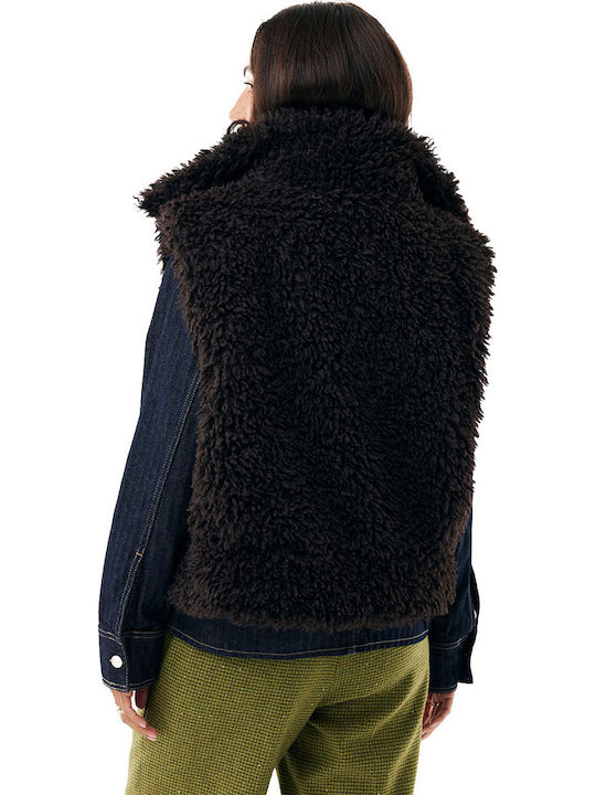 Women's Sleeveless Winter Jacket Dk.brown
