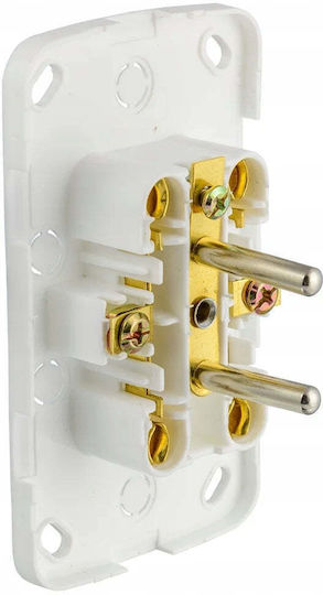 Elektro Plast Doppelter Gemauerte Steckdose Weiß 2 Stück
