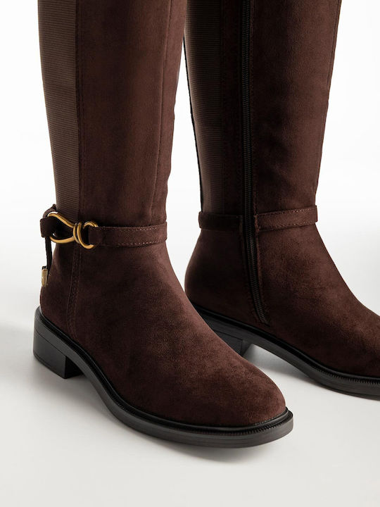 Wildleder Damenstiefel Braun X27-310-5350-KAFE