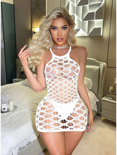 Ophelia's Dream Lingerie White Net Dress 10k382-1