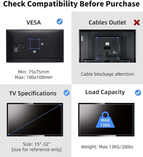 Suport De Perete Tv Ecran Reglabil Suptek Ma2720 Braț Articulat Pentru Ecrane 15–32 Inch Vesa 75x75 100x100 Mm Cu Rotație 180° Cu Înclinare ±20° Greutate Maximă 13 Kg Aliaj De Oțel Negru