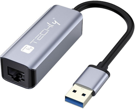 Techly Αντάπτορας Δικτύου USB με Ενσύρματη Σύνδεση Ethernet