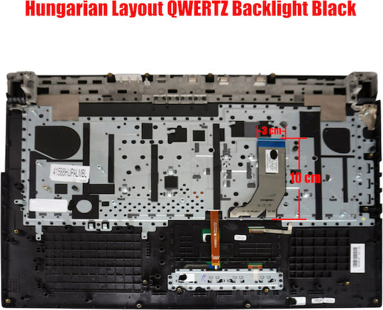 Tastatură Laptop Maghiară Palmrest Asus Rog Strix G17 G712lu G712lws G712lv G712lw 6051b1404101 90nr03c1-r31us0 90nr03c1-r31ge0 Hu Retroiluminat Negru Κωδ.41588hupalmbl