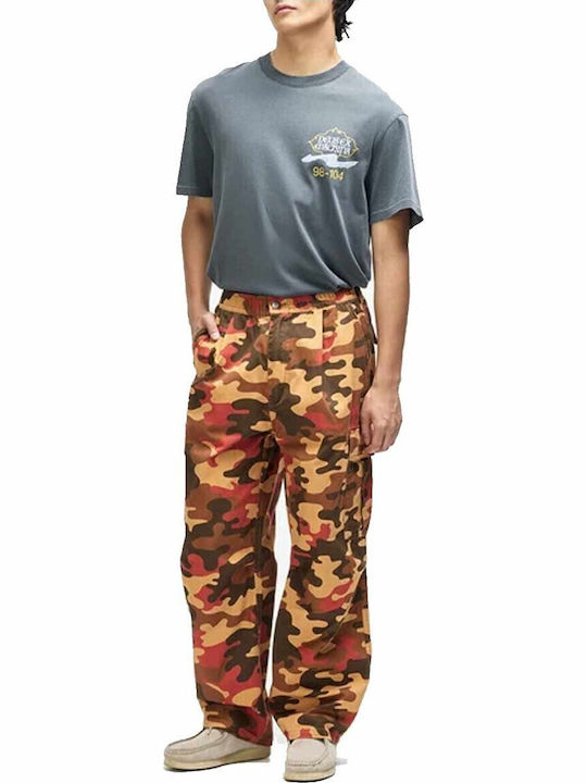 Ανδρικό Παντελόνι Cargo Loose Fit Rust