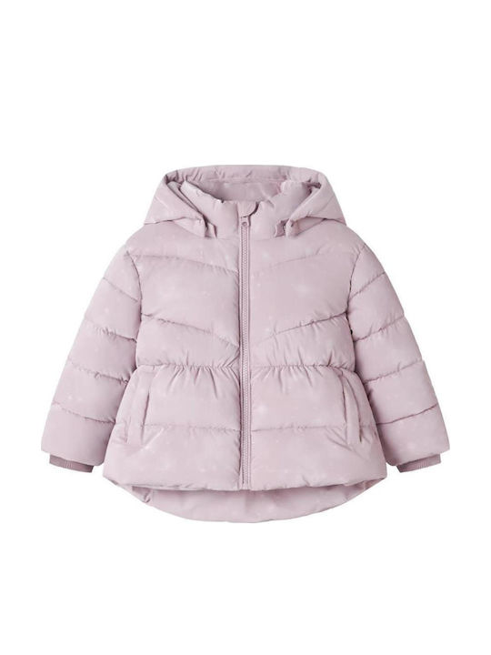 Kinderjacken & Winterjacken Gesteppt Lang mit Kapuze Flieder Ice