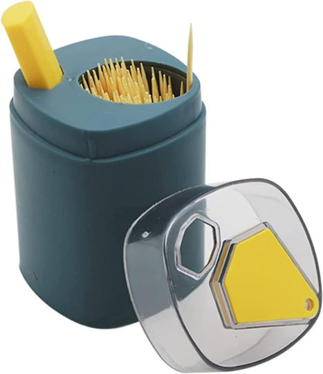 Cutie pentru Scobitori din Plastic 6x6x9.5cm Albastră
