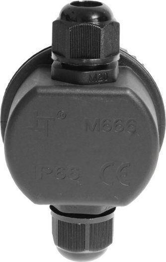 Plastrol Outdoor Junction Box Waterproof IP66 in Black